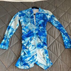 Blue Tie Dye Romper